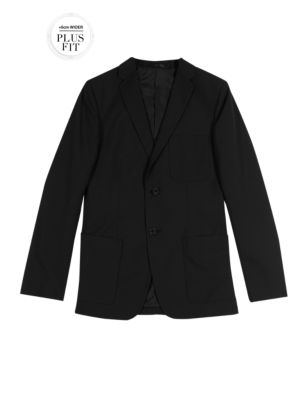 Boys&#39; Plus Fit Adjust a Cuff Crease Resistant Blazer with Triple Action Stormwear&trade;